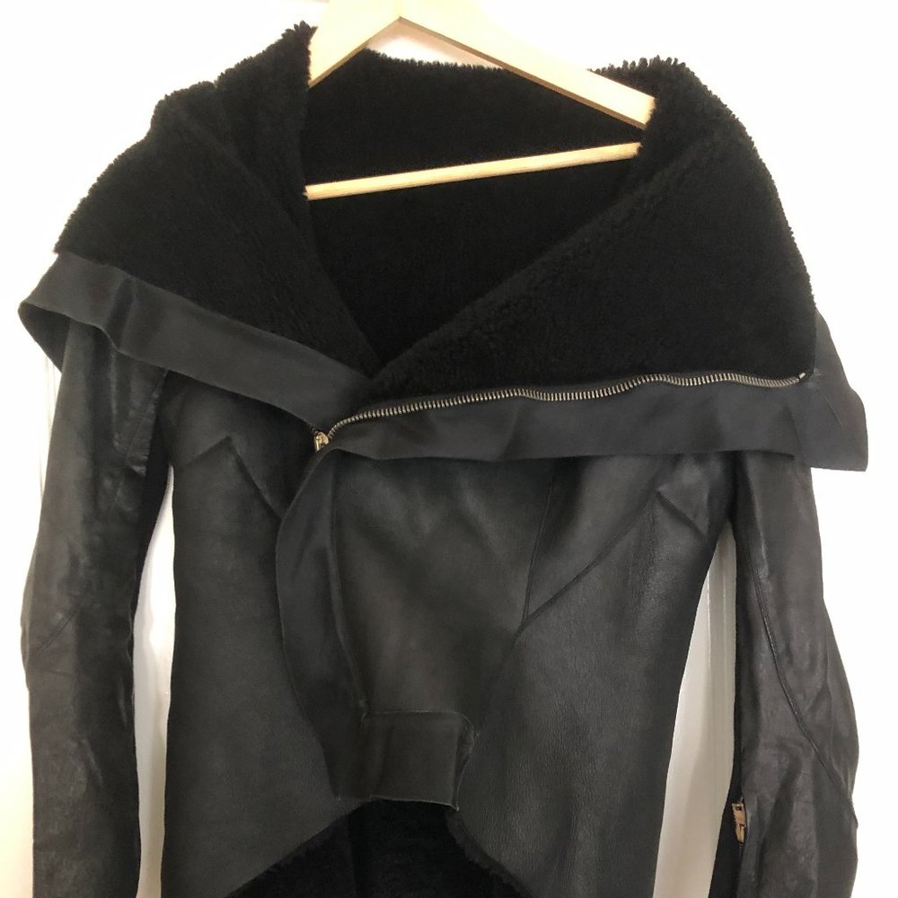 Rick Owens Lambskin Leather Jacket ( Rare IT 46 / US 12)